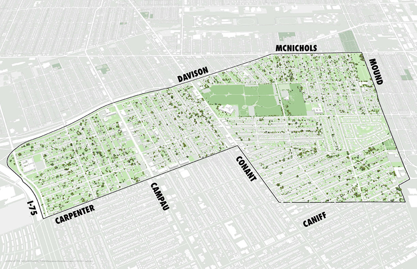 Campau / Banglatown landscape and streets
