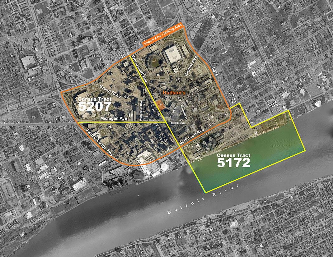 Hudson Impact Area Map