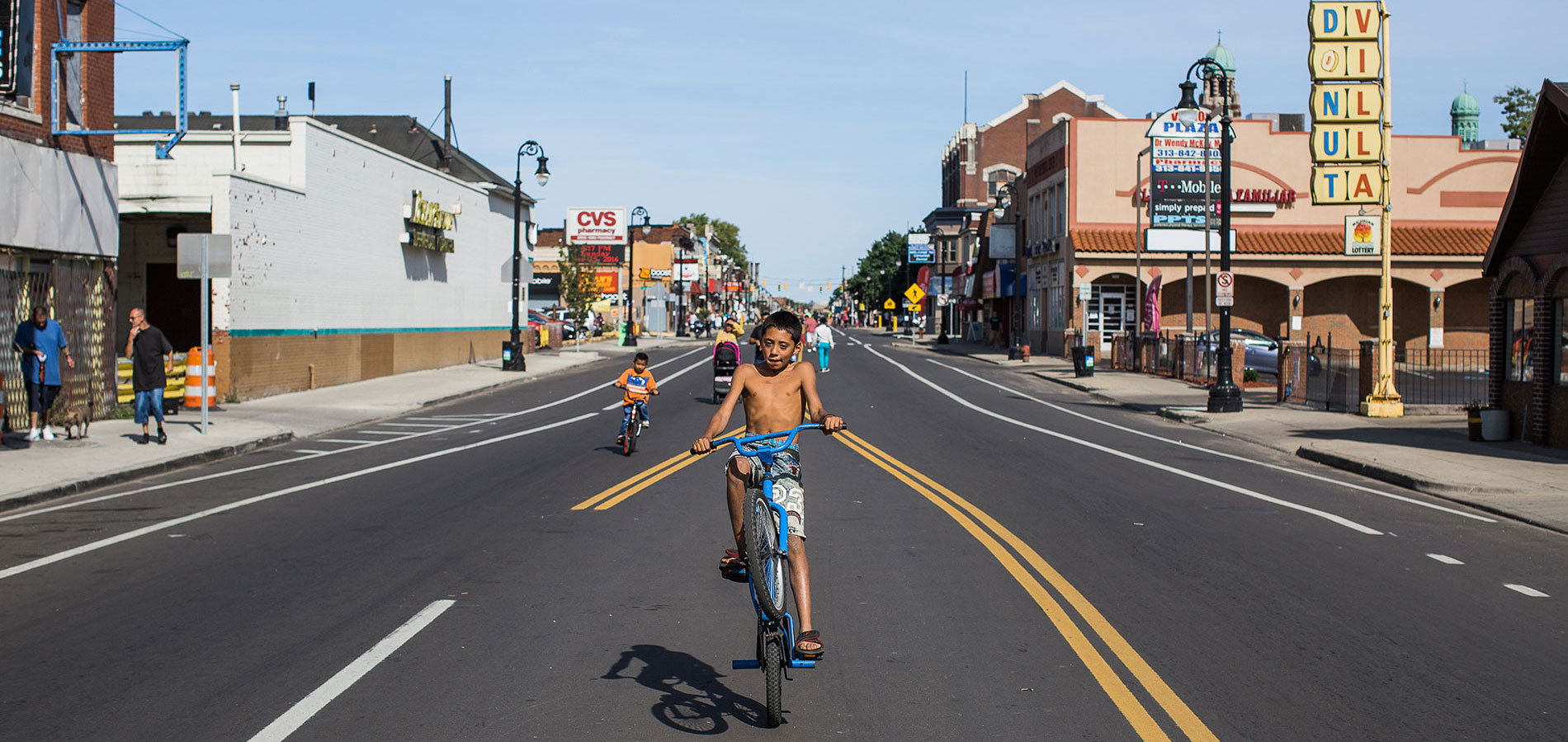 boy on bike on Vernor